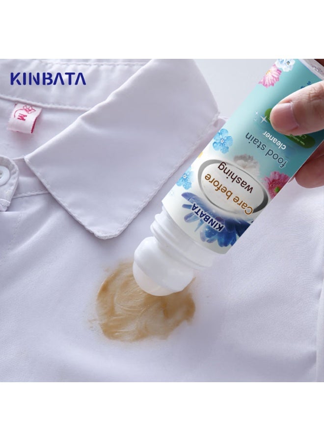 KINBATA Pre-Laundry Food Stain Remover & Clothing Oil Cleaner, Advanced Stubborn Stain Treatment for Clothes with Refreshing Scent, Easy-to-Use Roll-On Applicator 100g, Powerful Degreaser for Food Spills Sauce and Grease Stains, Safe on White and Colored Fabrics Effective Daily Laundry Care Solution. - Image 3